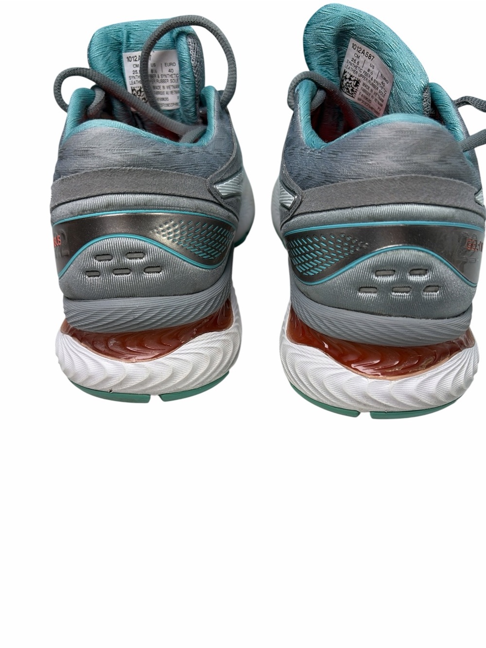 Asics Gel Nimbus 22 Flyte Foam Women’s Gray Green Running Shoes  Sz 8.5 - Picture 4 of 9